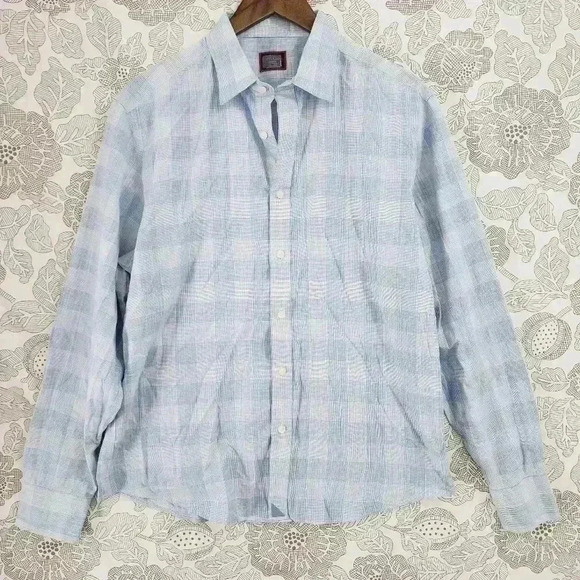 UNTUCKit Button down Long sleeve Dress Shirt Checkered Men's L  3202 - Picture 1 of 7